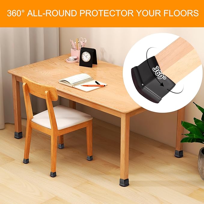 16PCS Extra Large Chair Leg Floor Protectors, Felt Furniture Pads - Image 2