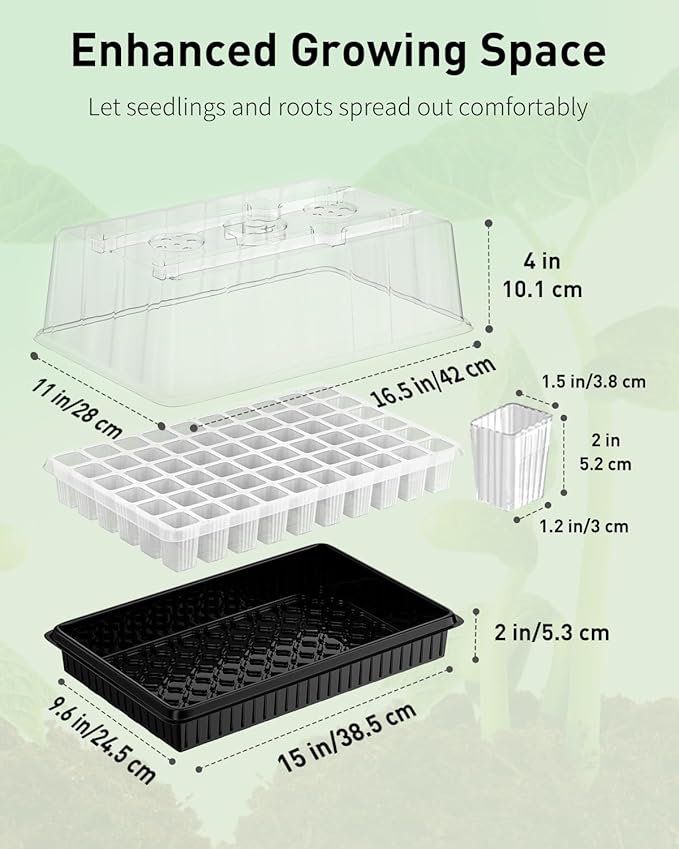 Pawfly 2 Pack Seed Starter Kit, 120 Cells, Seed Starter Trays - Image 6