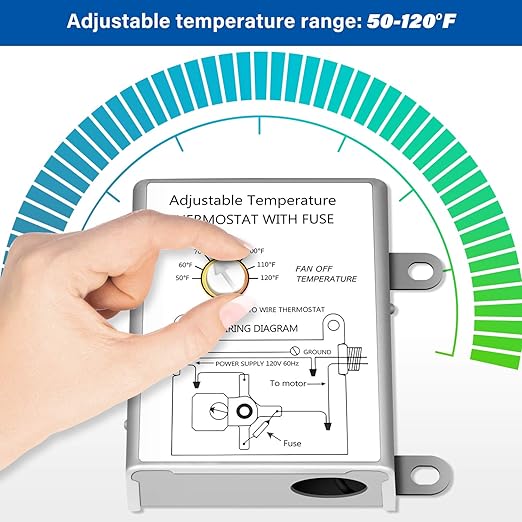 Simple Deluxe 14 Inch Wall Mounted Shutter Aluminum Exhaust Fan - Image 9