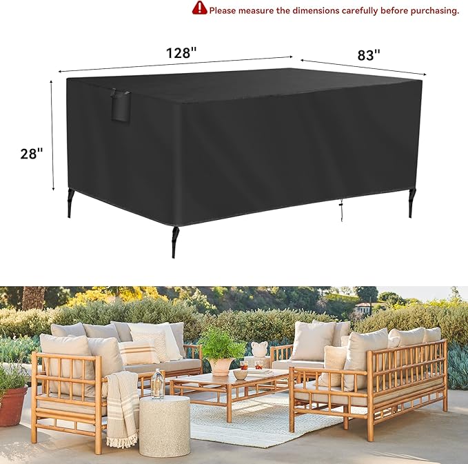 TUOKING Outdoor Furniture Covers Heavy-Duty 420D Waterproof Cover, All-Weather - Image 2