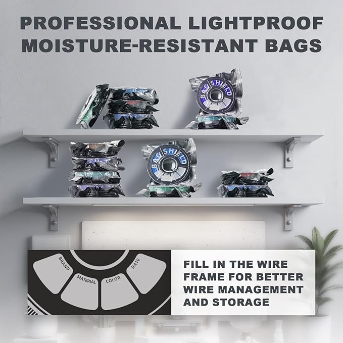 Vacuum-Sealed 3D Printing Filament Kit, 20 Packs Lightproof Storage Bags - Image 4
