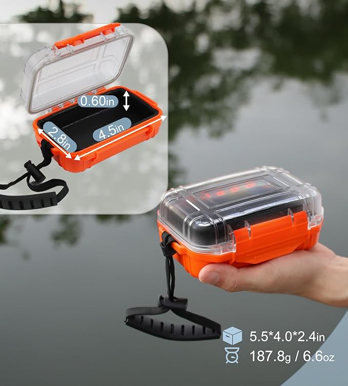Small Waterproof Box Mini Dry Box Waterproof Container Watertight Storage Case - Image 2