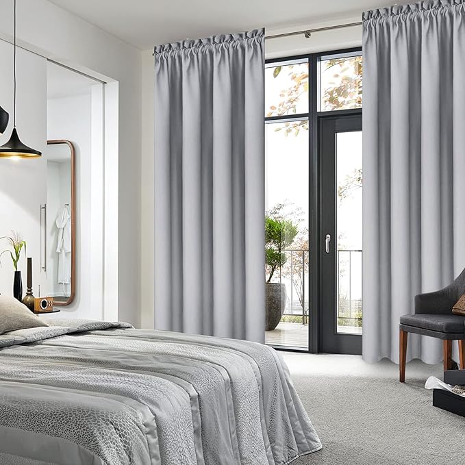 DWCN Blackout Curtains Room Darkening Thermal Insulated Bedroom Curtains Window - Image 2