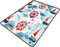 Watercolor Adventure Marine Pattern Drawing Rug by Snarena