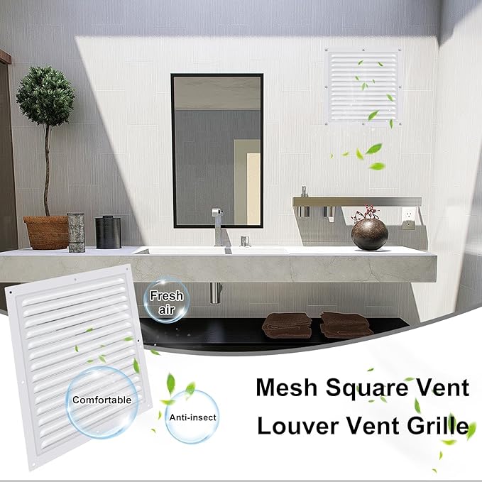 2 Pcs 12" x 12" Gable Vent Shed Attic Vent - Image 3