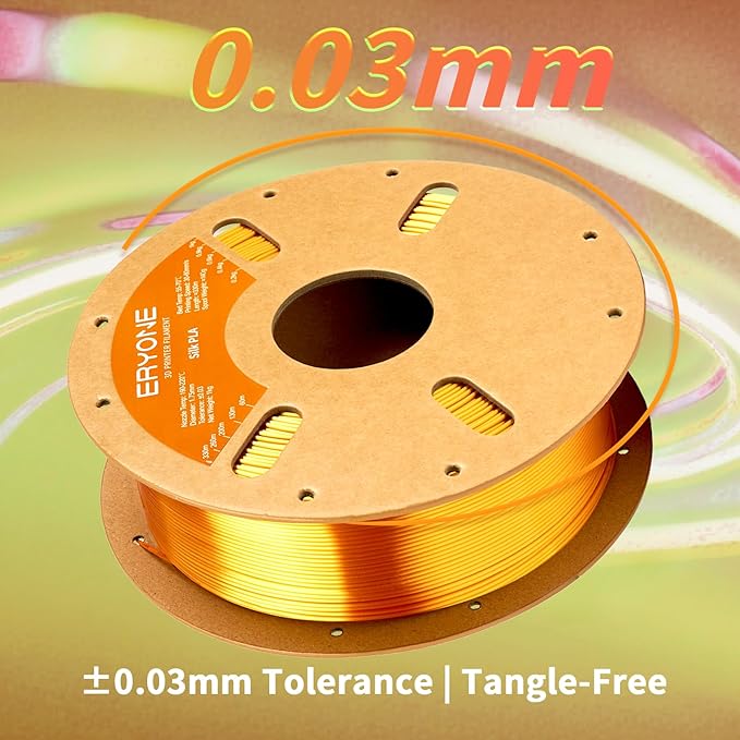 ERYONE Silk PLA Filament for 3D Printer 1.75mm +/- 0.03mm, 2KG Cardboard Spool - Image 5