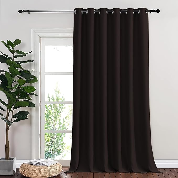 NICETOWN Room Divider Curtain 132 Inches Long, Wide Blackout Sliding Door by NICETOWN