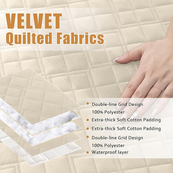 Arfntevss Waterproof Sectional Couch Covers L Shape Washable Velvet Sofa Cover - Image 3