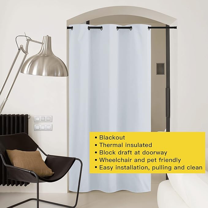 NICETOWN Curtains & Drapes for Door Tapestry, Sound Noise Canceling Room - Image 8