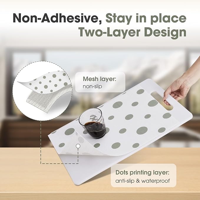 Drawer and Shelf Liner, Non-Slip Kitchen Cabinet Liners Non-Adhesive Thick - Image 2