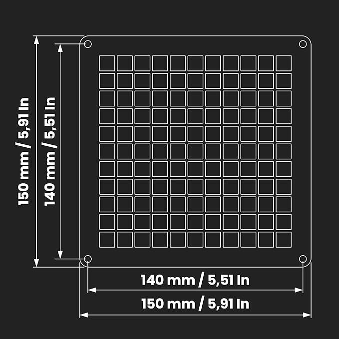 Repa Market 6" x 6" Inch Galvanized Steel Rectangular Crawl Space Vent Grid - Image 2