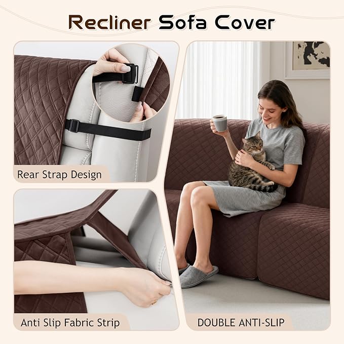 Arfntevss Waterproof Recliner Sectional Couch Covers - Image 4