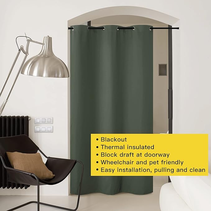 NICETOWN Curtains & Drapes for Door Tapestry, Sound Noise Canceling Room - Image 8