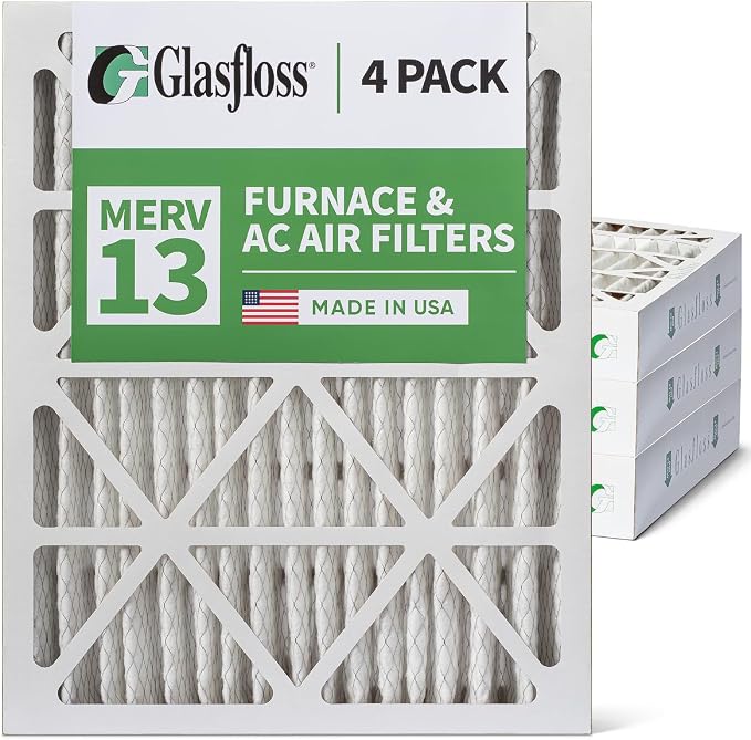 Glasfloss 20x24x4 MERV 13 AC & Furnace 4" Depth Air Filters. Box of 4. Actual - Image 6