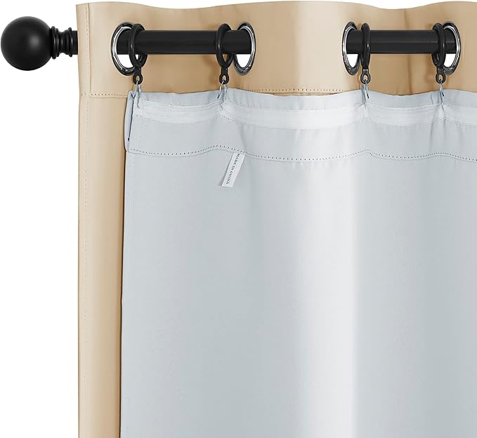 NICETOWN White Curtain Liner Panels by NICETOWN