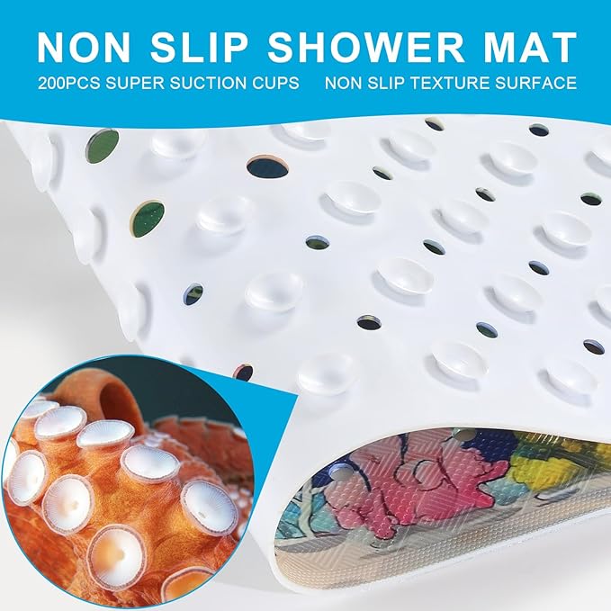 XIYUNTE Baby Bath Mat for Tub Non Slip Kids Bath Mat - Image 3