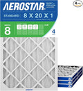 Aerostar 8x20x1 MERV 8 High Efficiency Pleated Air Filter, Electrostatic AC by AirFiltersDelivered