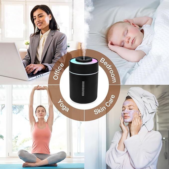 Portable Mini Humidifier, 180ml USB Cool Mist Small Humidifiers - Image 9