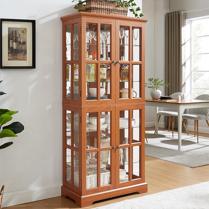 Lighted Glass Curio Cabinet - Image 5