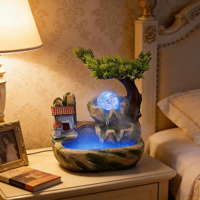 Small Bonsai Humidifier Mini Tabletop Waterfall Fountain - Image 4