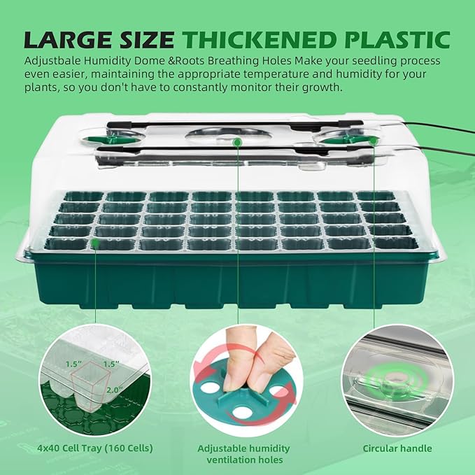 Seed Starter 4 Pack 160-Cell Tray - Image 8