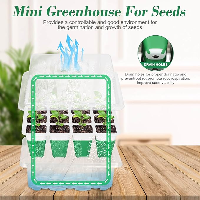 Mckanti 6 Pack Silicone Seed Starter Tray, Reusable Seed Starter Kit - Image 4