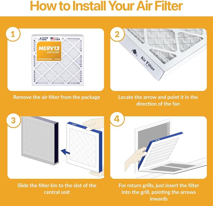 Filter King 12x26x1 Air Filter | 4-PACK | MERV 13 HVAC Pleated A/C Furnace - Image 4