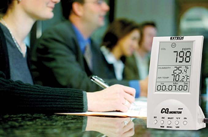 Extech CO220 - Desktop Indoor Air Quality CO2 Monitor – Measures CO2, - Image 2