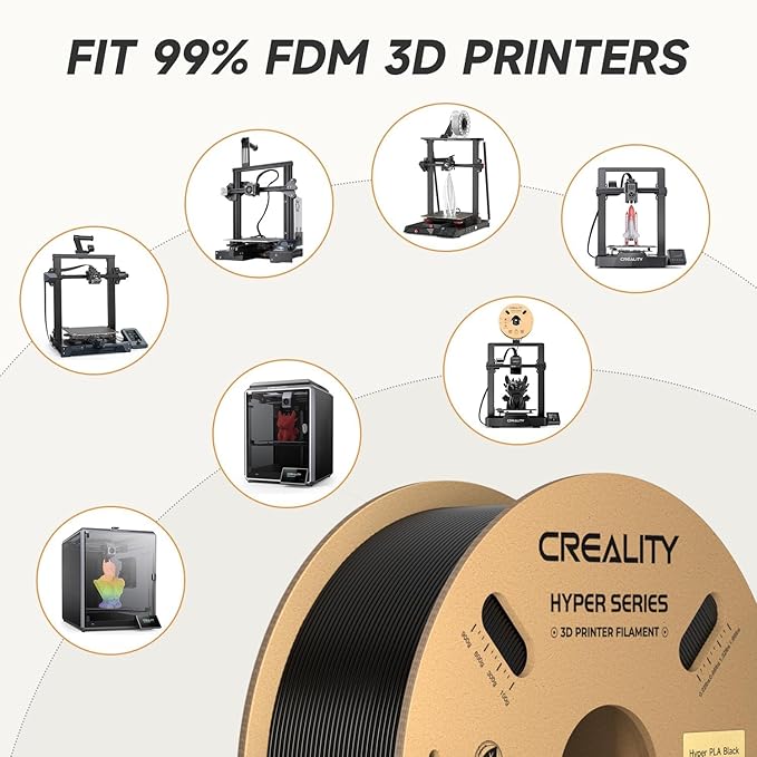 Official CREALITY Hyper PLA Filament 1.75mm, High Speed PLA 30-600mm/s Rapid 3D - Image 9