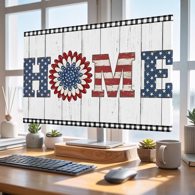 Farmhouse HOME Letters Flower Indoor TV Cover, Elastic TV Screen Protector - Image 5