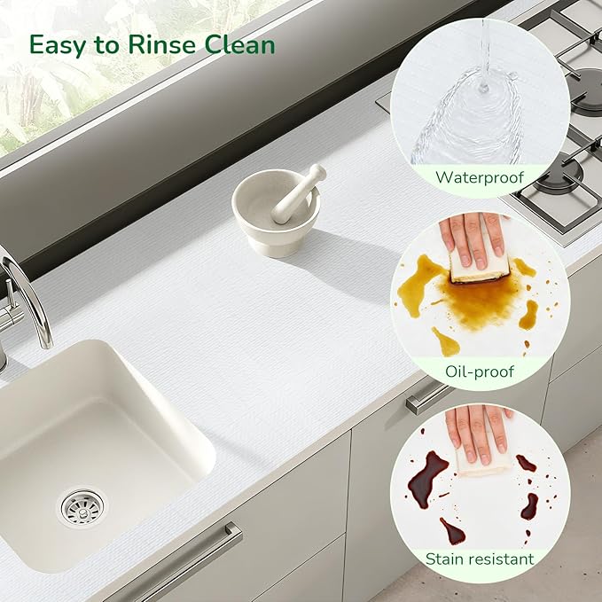Practical White Shelf Liners for Kitchen Cabinets, Non-Adhesive Drawer Liner - Image 4