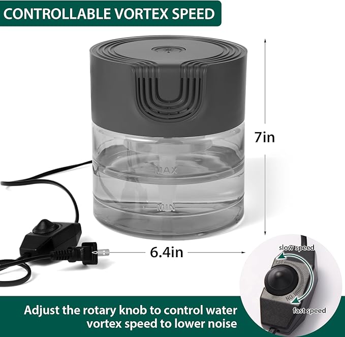 Water Air Purifiers for Home, Oxyvana Quiet Variable Speed Water Based Air - Image 2