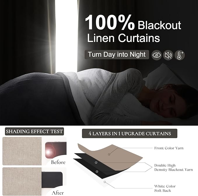 Extra Long Blackout Curtains for 10 Foot High Living Room Large Window Pinch - Image 2