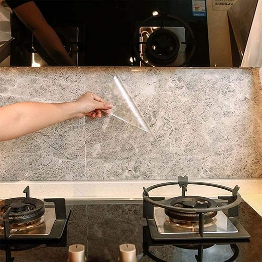 Kitchen Backsplash Wallpaper Stickers Clear Wall Protector Can Endure High - Image 7