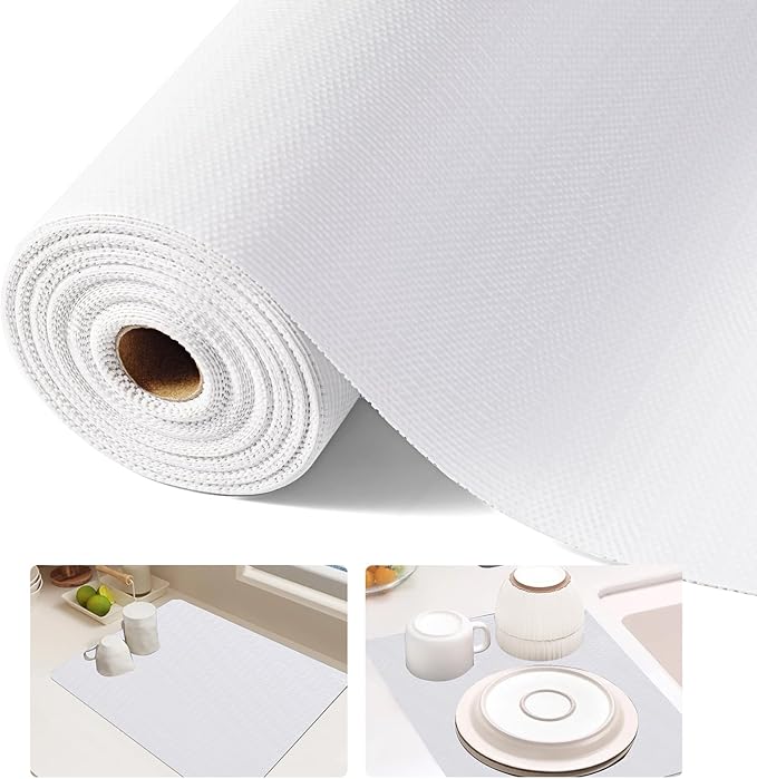 Shelf Liner, 14 Inches x 20 FEET Non-Slip Kitchen Cabinet Liner, Washable - Image 8