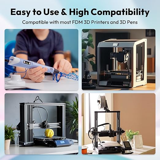 AMOLEN PLA Matte 3D Printer Filament Bundle, PLA 1.75mm Craftsman Color Quartet - Image 7