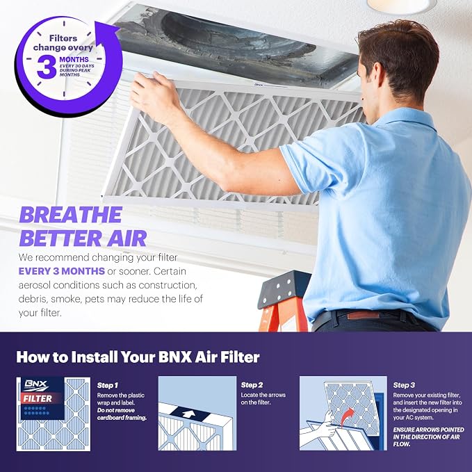 BNX TruFilter 16x30x1 Air Filter MERV 8 - Image 8