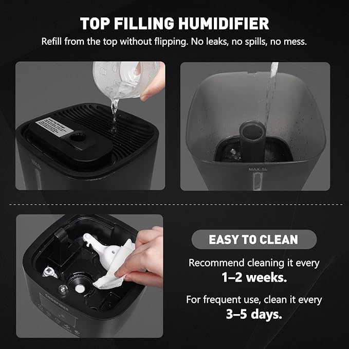 Coospider Reptile Fogger Terrariums Humidifier, Top Fill Cool Mist, Automatic - Image 7