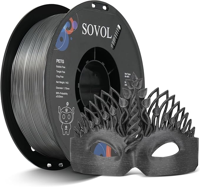 Sovol 3D Printer PETG Filament 1.75mm 1KG, High Precision, Strong Toughness by Sovol