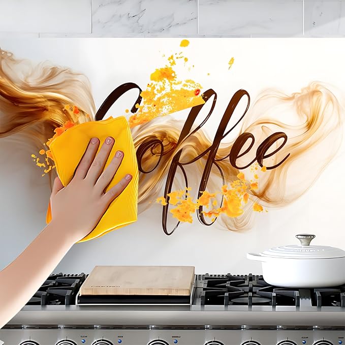 NYZE Kitchen Backsplash Stickers Waterproof Stove Backsplash Protector - Image 6