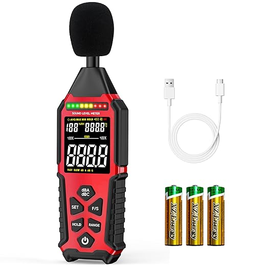 Power Supply Available Decibel Meter, Gedaye Sound Level Meter, A/C Weighted by Gedaye
