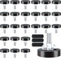 Adjustable Leveling Feet: 24pcs, M6 T-Nuts & Floor Protectors, Heavy Duty by Unknown