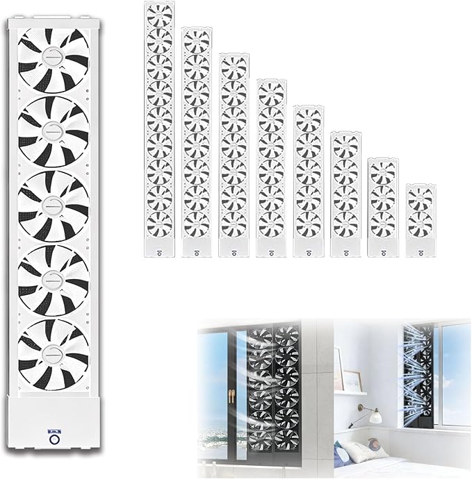 Vertical Window Exhaust Fan for Sliding Windows, Retractable Window Exhaust Fan by Unknown