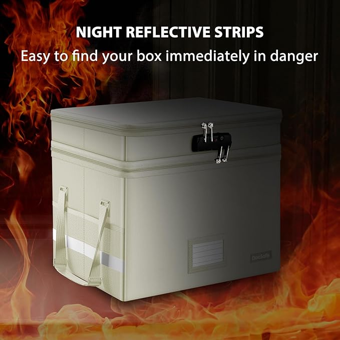 DocSafe File Box with Lock, Large Portable Home Office Filing Box - Image 8