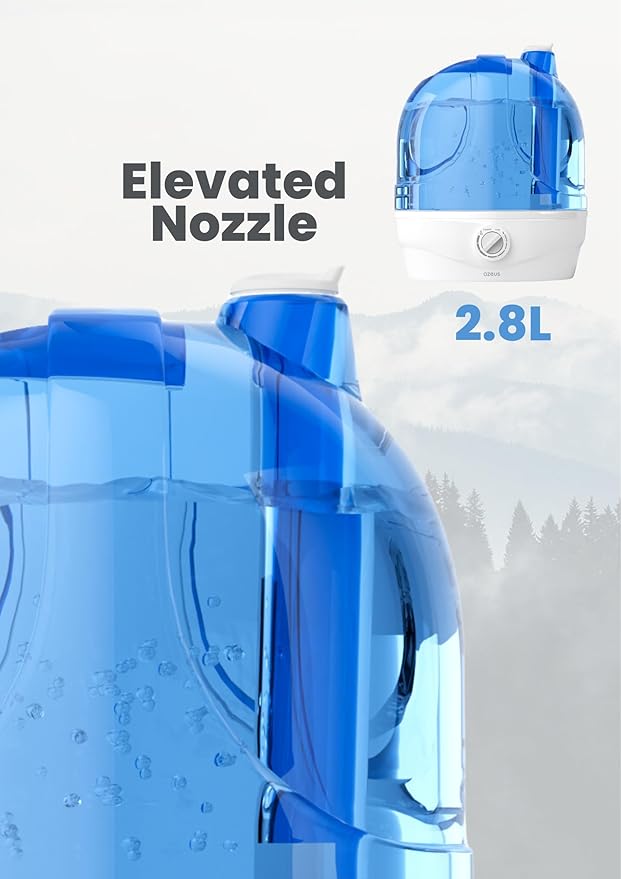 AZEUS Humidifiers for Bedroom, 2.8L Ultrasonic Cool Mist Humidifiers for Home - Image 6