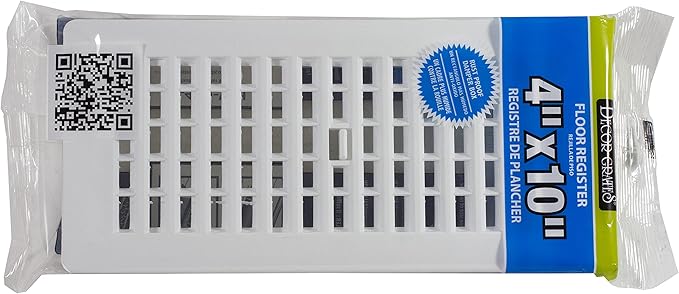 Decor Grates PL410-WH 4-Inch by 10-Inch Plastic Floor Register - Image 7