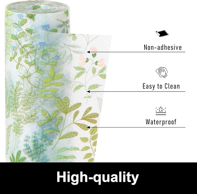Cooyes Shelf Liners for Kitchen Cabinets Refrigerator Liners Waterproof & - Image 2
