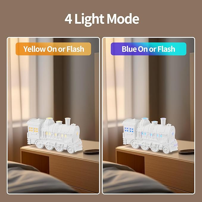 Humidifiers for Bedroom, Cool Quiet Steam Train Looking Mist Air Humidifier - Image 4
