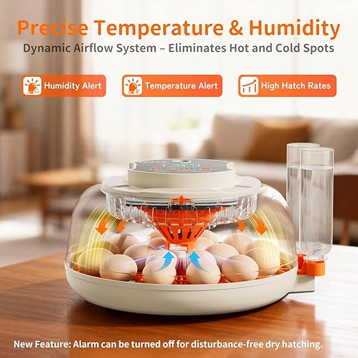 18 Egg Incubator, 2 Egg Trays, Automatic Egg Turning - Image 2