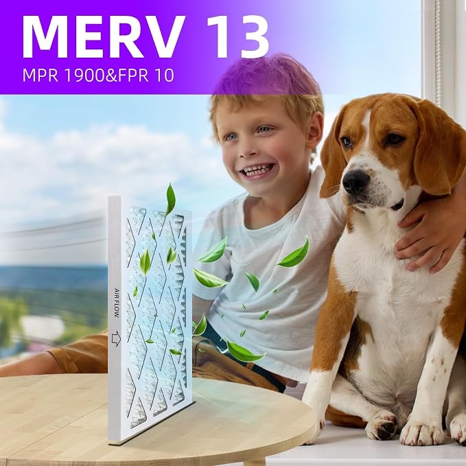 16x24x1 MERV 13 Pleated Air Filter MPR 1900 & FPR 10, Furnace Air Filters - Image 5